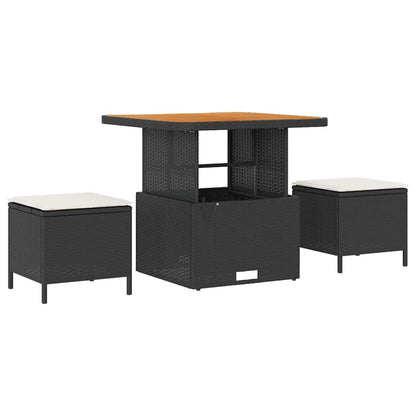Garten-Sofa-Set 8 pcs Schwarz Poly-Rattan