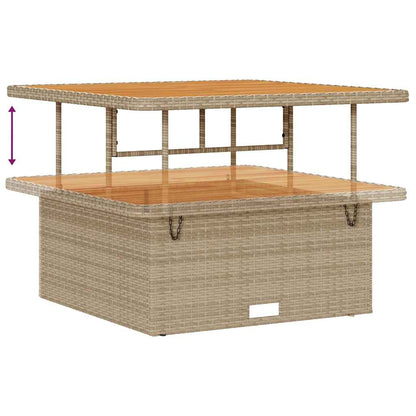 Garten-Sofa-Set mit Kissen 13 pcs Beige Poly Rattan