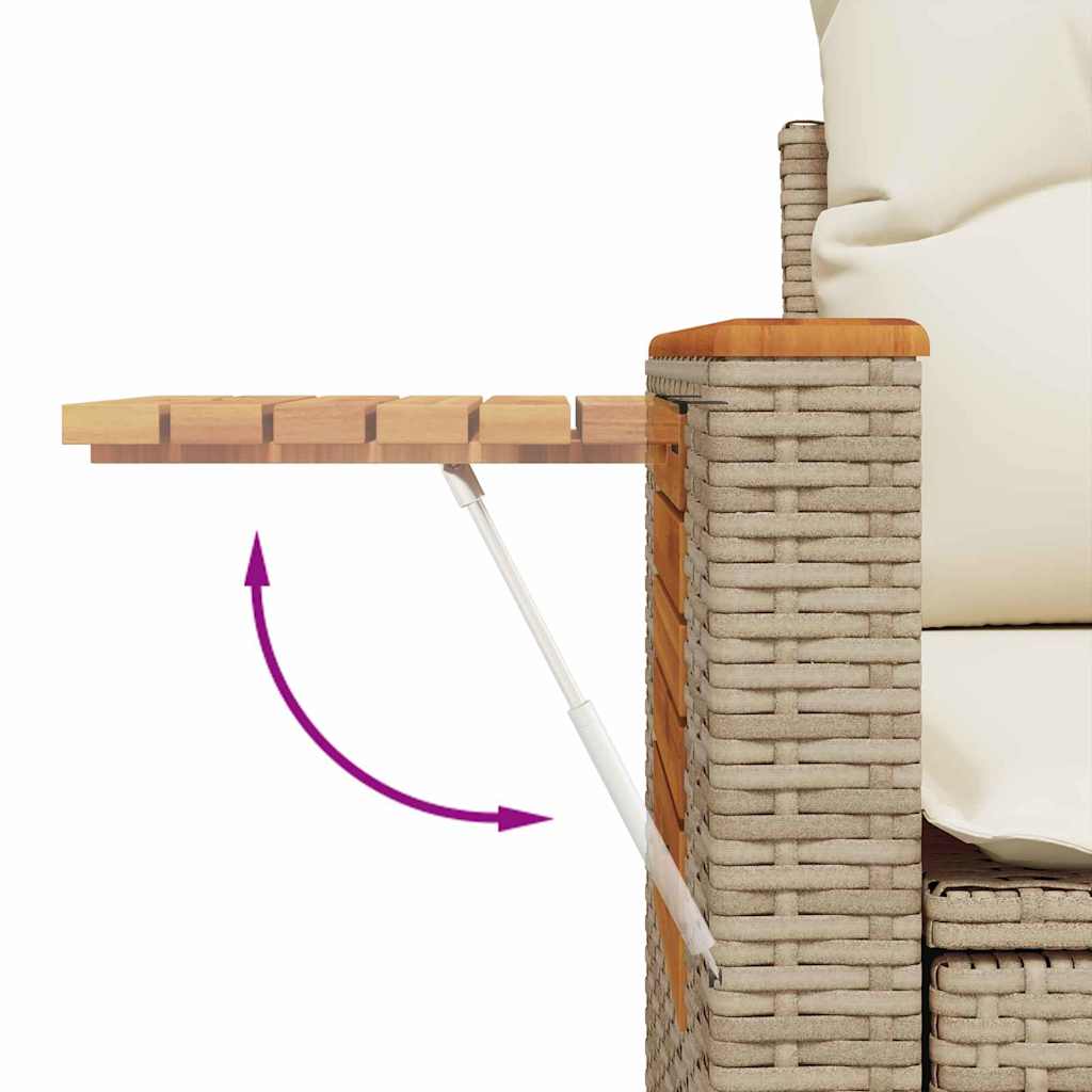 Garten-Sofa-Set 9 pcs Beige und Creme 80 x 80 x 71 cm