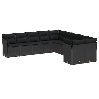 Garten-Sofa-Set mit Kissen 13 pcs Schwarz 100 x 100 x 71 cm