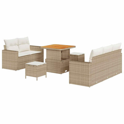 Garten-Sofa-Set 8 pcs Beige und Creme 80 x 80 x 71 cm