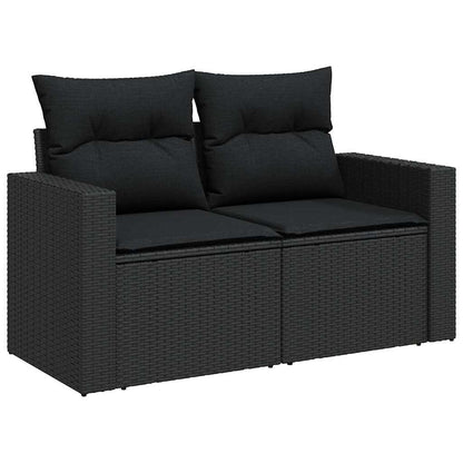 Garten-Sofa-Set mit Kissen 11 pcs Schwarz 100 x 100 x 71 cm