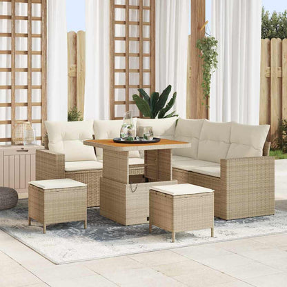 Garten-Sofa-Set 8 pcs Beige und Creme 80 x 80 x 71 cm