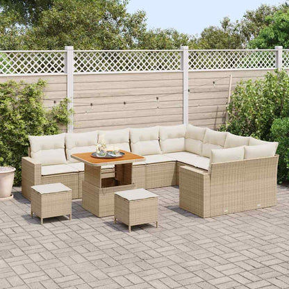 Garten-Sofa-Set 12 pcs Beige und Creme 80 x 80 x 71 cm