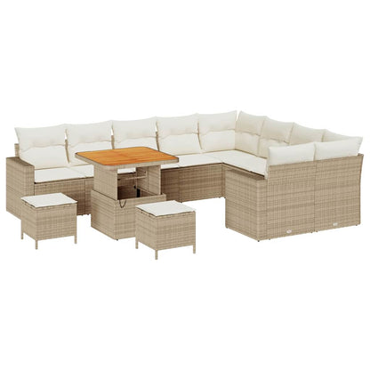 Garten-Sofa-Set 12 pcs Beige und Creme 80 x 80 x 71 cm