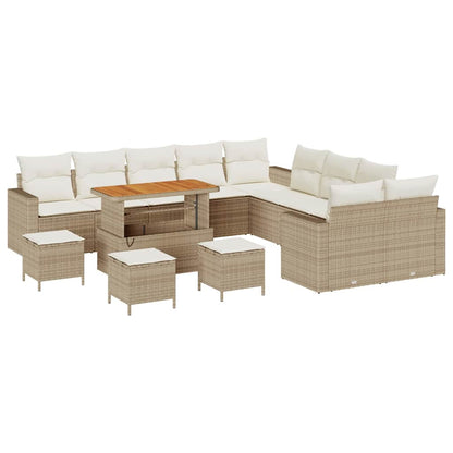 Garten-Sofa-Set 14 pcs Beige und Creme 110 x 55 x 71 cm