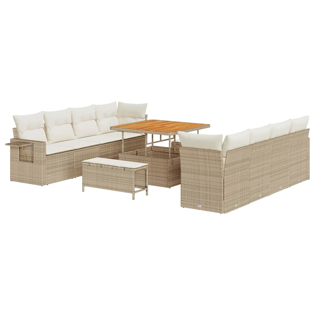 Garten-Sofa-Set 11 pcs Beige und Creme 100 x 100 x 71 cm
