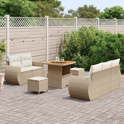 Garten-Sofa-Set 8 pcs Beige und Creme 80 x 80 x 71 cm