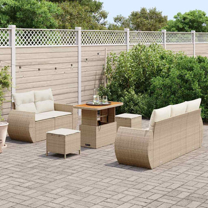 Garten-Sofa-Set 8 pcs Beige und Creme 90 x 55 x 71 cm