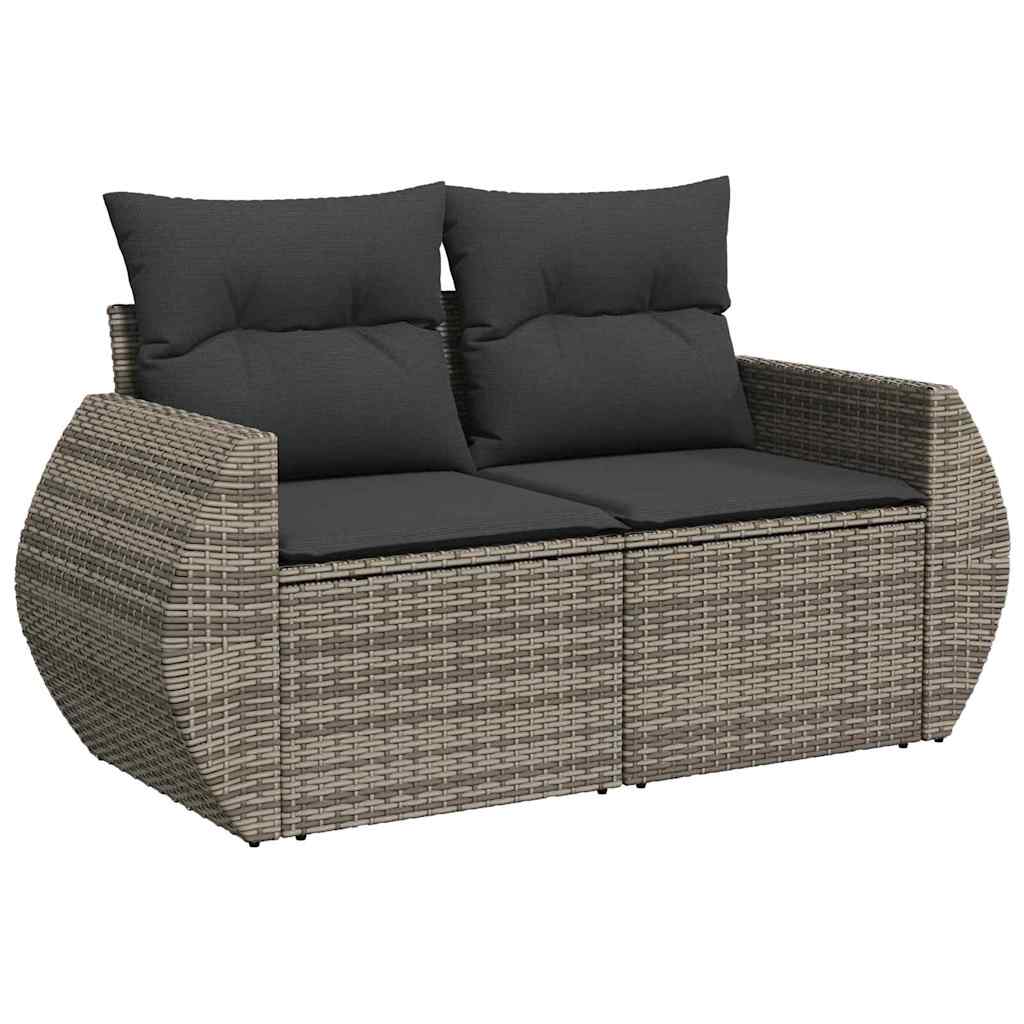 Garten-Sofa-Set mit Kissen 8 pcs Grau 90 x 55 x 71 cm