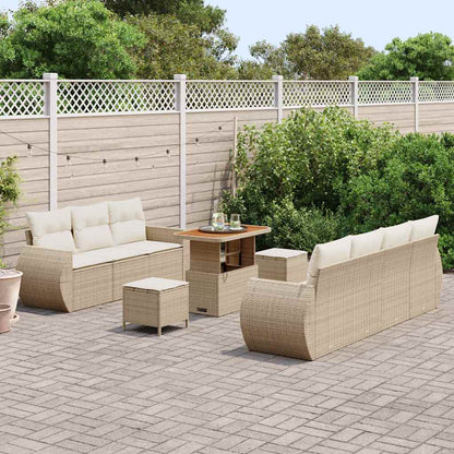 Garten-Sofa-Set 10 pcs Beige und Creme 90 x 55 x 71 cm
