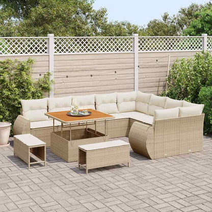 Garten-Sofa-Set 12 pcs Beige und Creme 100 x 100 x 71 cm