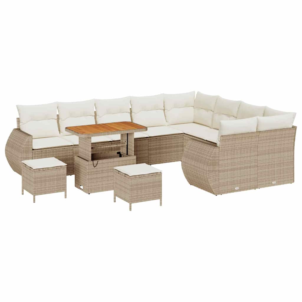 Garten-Sofa-Set 12 pcs Beige und Creme 90 x 55 x 71 cm