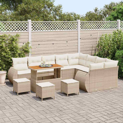 Garten-Sofa-Set 13 pcs Beige und Creme 110 x 55 x 71 cm