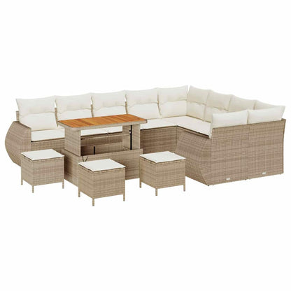Garten-Sofa-Set 13 pcs Beige und Creme 110 x 55 x 71 cm