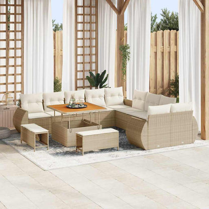 Garten-Sofa-Set 13 pcs Beige und Creme 100 x 100 x 71 cm