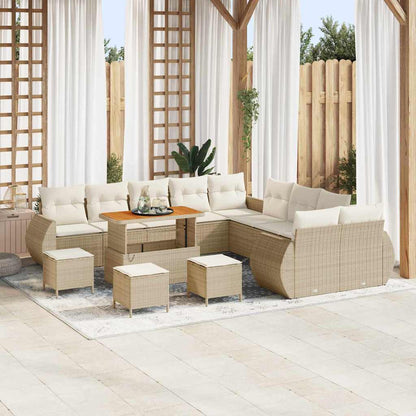 Garten-Sofa-Set 14 pcs Beige und Creme 110 x 55 x 71 cm