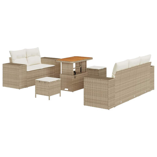 Garten-Sofa-Set 8 pcs Beige und Creme 90 x 55 x 71 cm