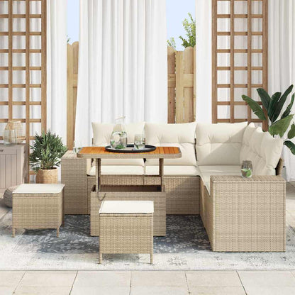 Garten-Sofa-Set 8 pcs Beige und Creme 90 x 55 x 71 cm
