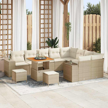 Garten-Sofa-Set 12 pcs Beige und Creme 80 x 80 x 71 cm