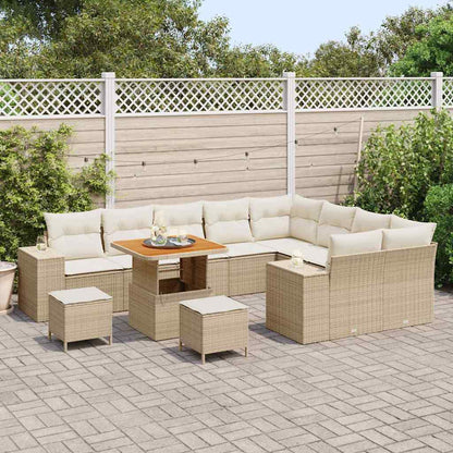 Garten-Sofa-Set 12 pcs Beige und Creme 80 x 80 x 71 cm