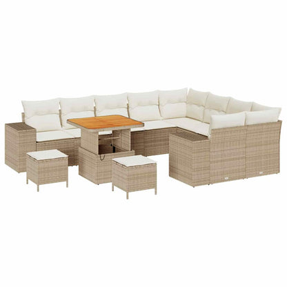 Garten-Sofa-Set 12 pcs Beige und Creme 80 x 80 x 71 cm