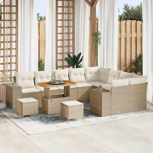 Garten-Sofa-Set 12 pcs Beige und Creme 90 x 55 x 71 cm