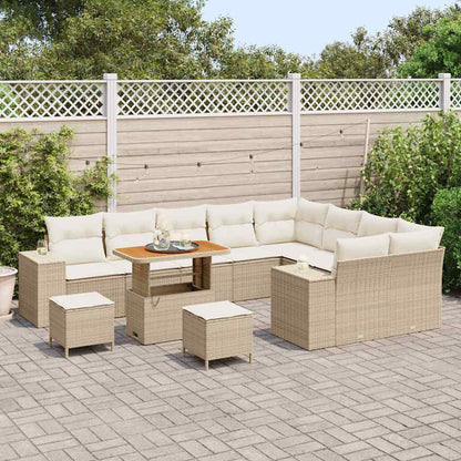 Garten-Sofa-Set 12 pcs Beige und Creme 90 x 55 x 71 cm