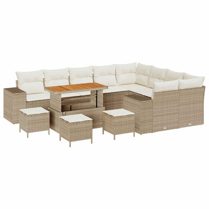 Garten-Sofa-Set 13 pcs Beige und Creme 110 x 55 x 71 cm