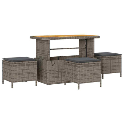 Garten-Sofa-Set mit Kissen 13 pcs Grau 110 x 55 x 71 cm