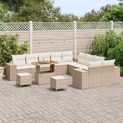 Garten-Sofa-Set 13 pcs Beige und Creme 90 x 55 x 71 cm