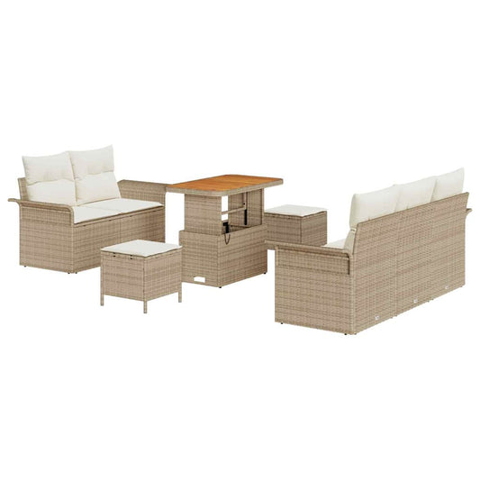 Garten-Sofa-Set 8 pcs Beige und Creme 90 x 55 x 71 cm