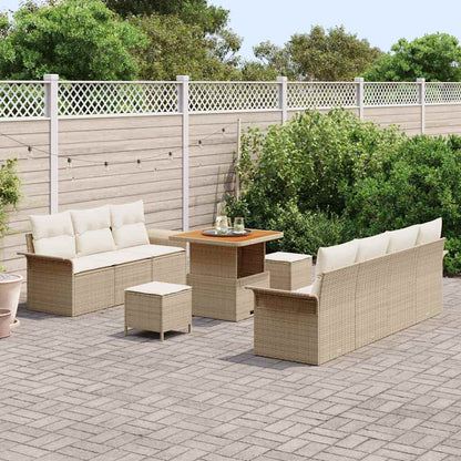 Garten-Sofa-Set 10 pcs Beige und Creme 80 x 80 x 71 cm