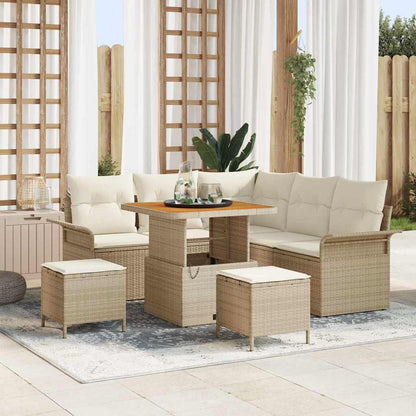 Garten-Sofa-Set 8 pcs Beige und Creme 80 x 80 x 71 cm