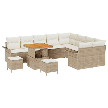 Garten-Sofa-Set 12 pcs Beige und Creme 80 x 80 x 71 cm