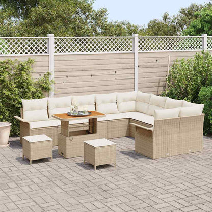 Garten-Sofa-Set 12 pcs Beige und Creme 90 x 55 x 71 cm