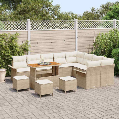 Garten-Sofa-Set 13 pcs Beige und Creme 110 x 55 x 71 cm