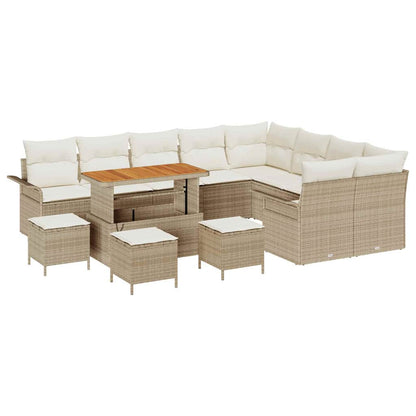 Garten-Sofa-Set 13 pcs Beige und Creme 110 x 55 x 71 cm