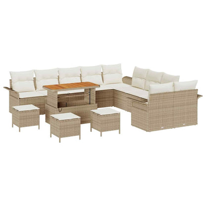 Garten-Sofa-Set 14 pcs Beige und Creme 110 x 55 x 71 cm