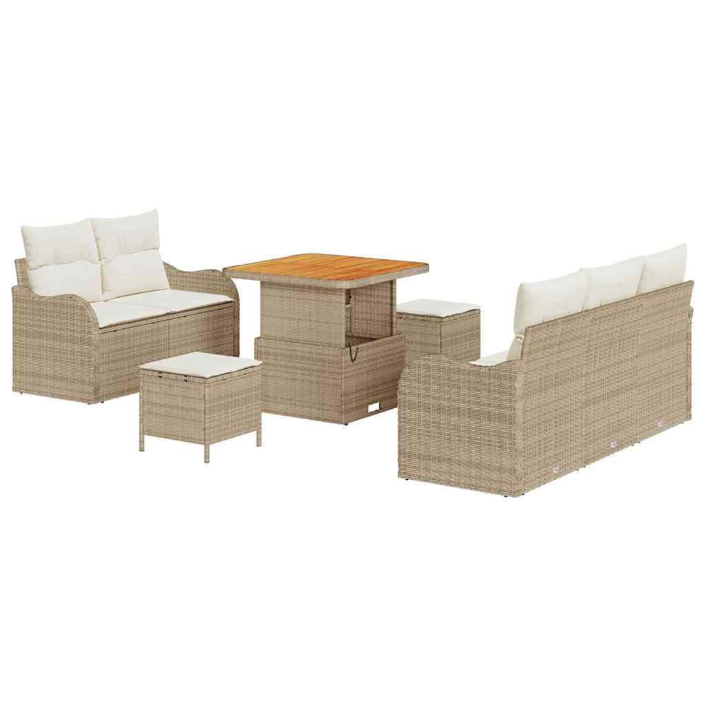 Garten-Sofa-Set 8 pcs Beige und Creme 80 x 80 x 71 cm