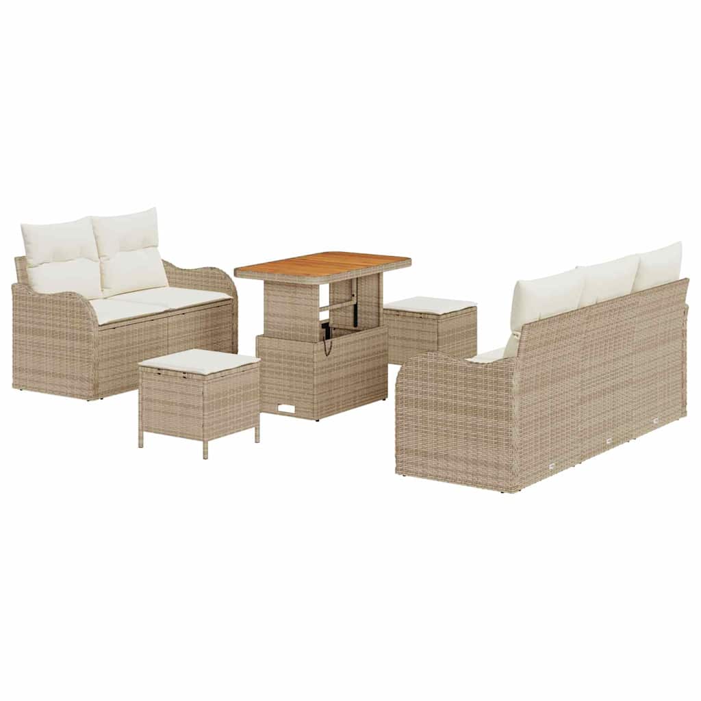 Garten-Sofa-Set 8 pcs Beige und Creme 90 x 55 x 71 cm