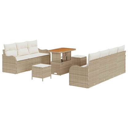 Garten-Sofa-Set 10 pcs Beige und Creme 90 x 55 x 71 cm