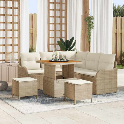 Garten-Sofa-Set 8 pcs Beige und Creme 80 x 80 x 71 cm