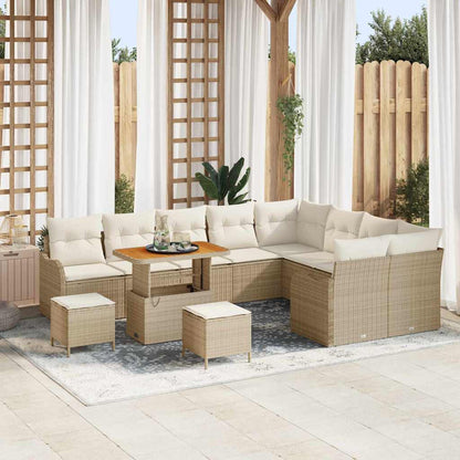 Garten-Sofa-Set 12 pcs Beige und Creme 90 x 55 x 71 cm