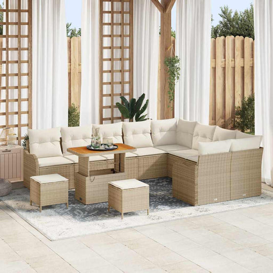 Garten-Sofa-Set 12 pcs Beige und Creme 90 x 55 x 71 cm