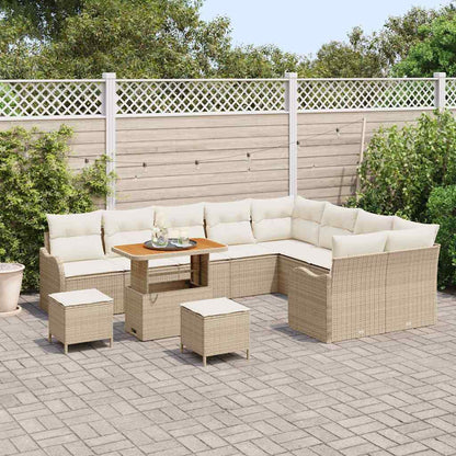 Garten-Sofa-Set 12 pcs Beige und Creme 90 x 55 x 71 cm