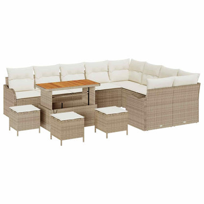 Garten-Sofa-Set 13 pcs Beige und Creme 110 x 55 x 71 cm