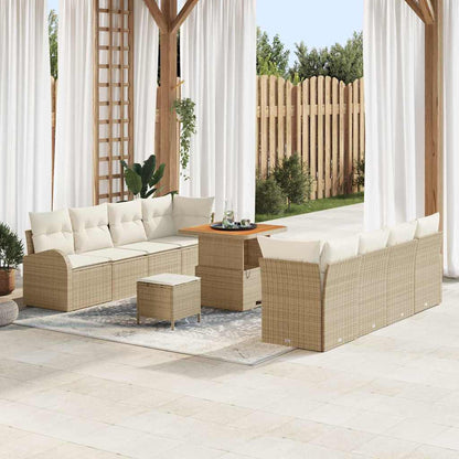 Garten-Sofa-Set 11 pcs Beige und Creme 80 x 80 x 71 cm