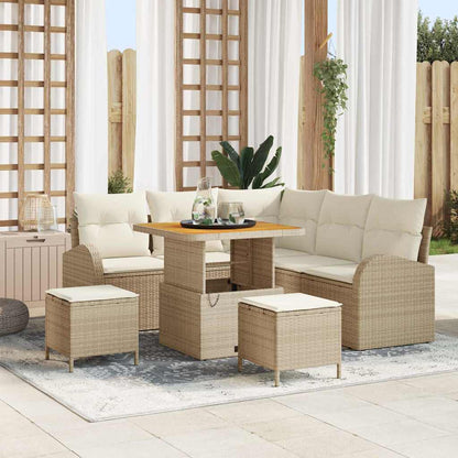 Garten-Sofa-Set 8 pcs Beige und Creme 100 x 100 x 71 cm