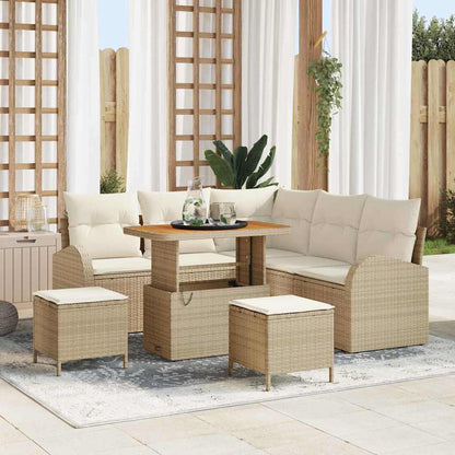 Garten-Sofa-Set 8 pcs Beige und Creme 90 x 55 x 71 cm